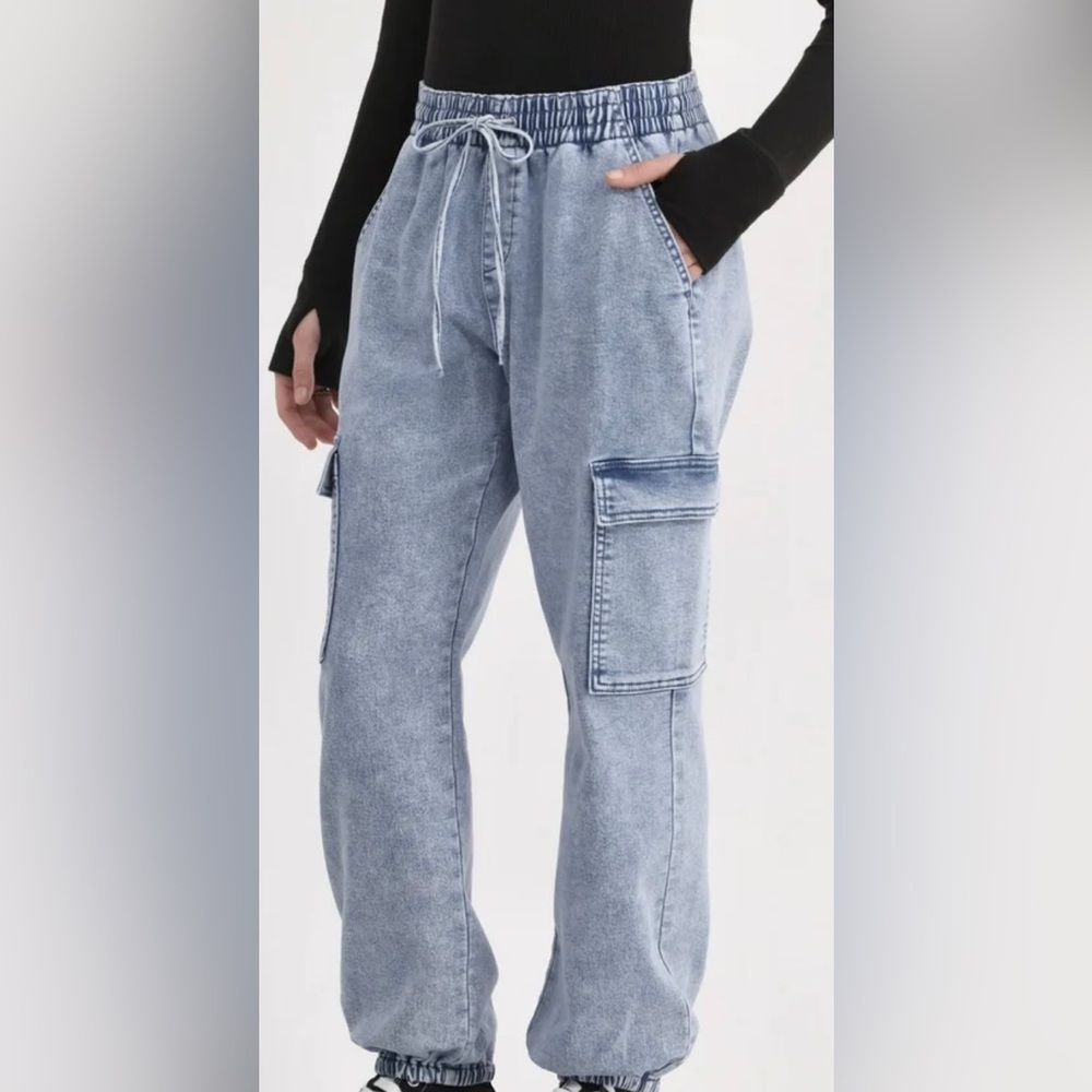 No Boundaries Denim Cargo Pants